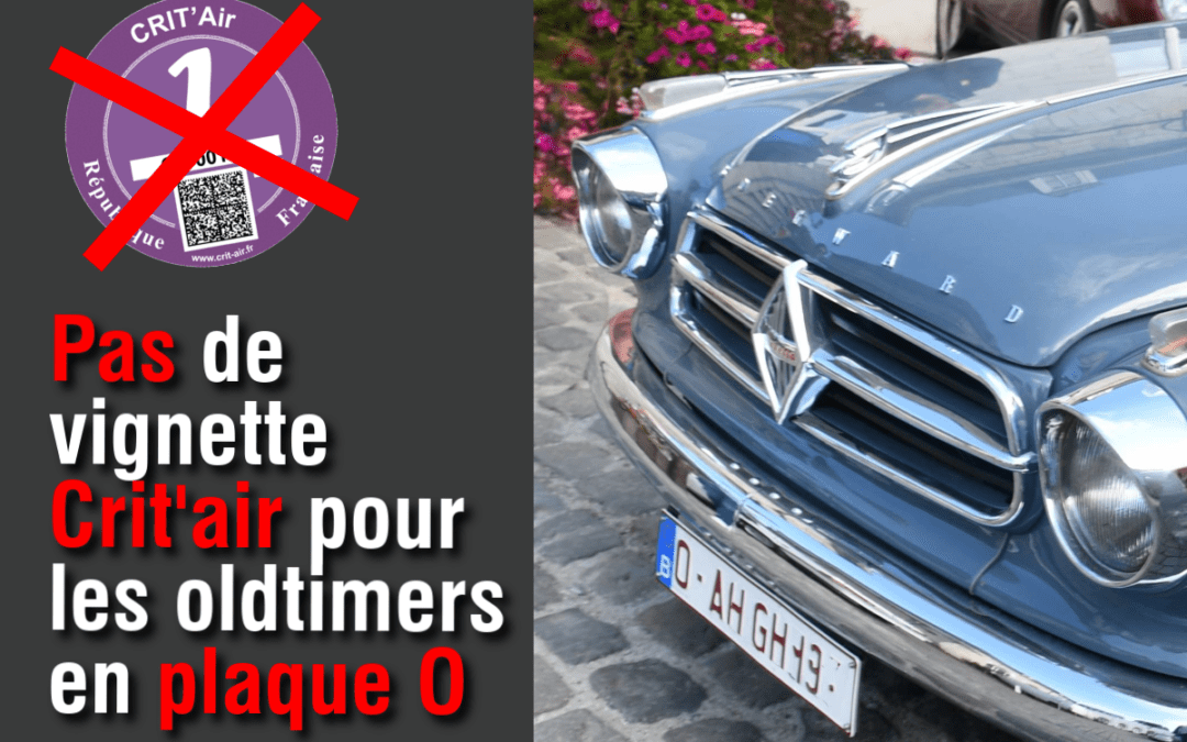 A Lille, pas de vignette Crit’Air pour les oldtimers en plaque O